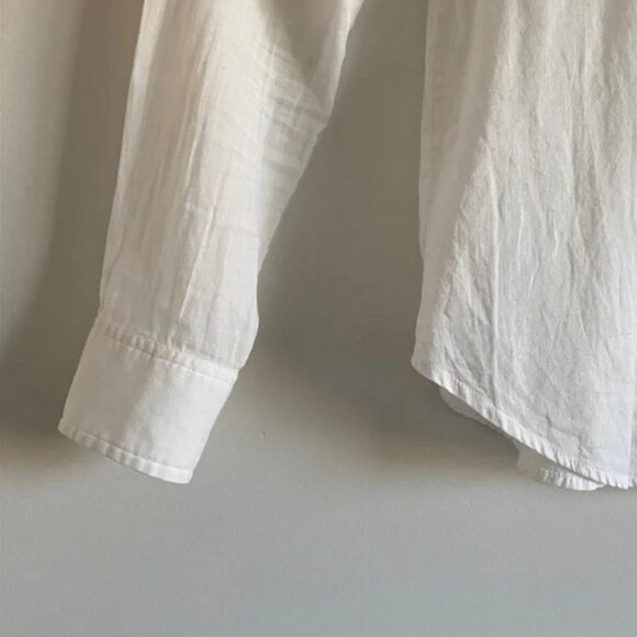 Nili Lotan White Cotton Button-Up Shirt – Size Small - Picture 9 of 12